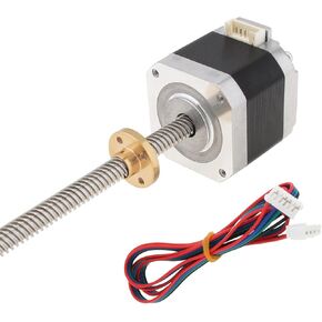 برغي الرصاص المدمج 300 مم T8 من DiGiYes 42x40 مم NEMA 17 محرك متدرج مناسب لطابعات RepRap Prusa i3 / ثلاثية الأبعاد Z Axis، مع صامولة نحاسية، وكابل 800 مم in Kuwait