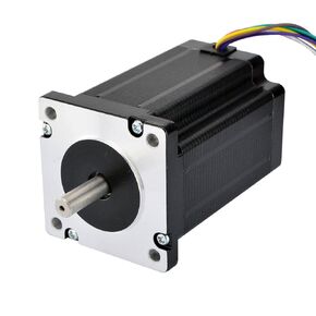 STEPPERONLINE Nema 24 Dual Shaft CNC Stepper Motor 3.1Nm/439 oz.in 8 Leads Bipolar/Unipoar CNC