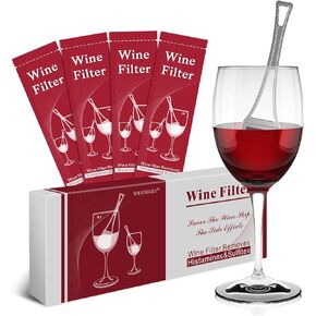 Wine Wand Sulfite Purifier: Wine Filters Remover Histamines Sulfite - Relieve Headaches Prevent Wine Allergy（pack of 4）
