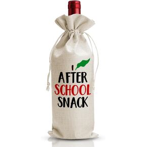 DOI-LANEE Graduation Party Gift Favors For Teacher, Drawstring Linen Wine Bag, Thank You Gift Bag For Women Man Her From Student Grad, Teachers Appreciation Day Idea Gift, Back To School Gift