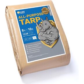 GUARD SHIELD Tarps Heavy Duty Plus+ مقاوم للماء مقاس 16 × 16 قدم أخضر متعدد الأغراض غطاء قماش بولي سميك 12 مل