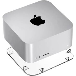 CaSZLUTION Acrylic Desktop Stand for Mac Studio M2 Max, M2 Ultra, M1 Max, M1 Ultra - Mac Studio Stand Holder Compatible with Mac Studio and Mac Mini, Clear