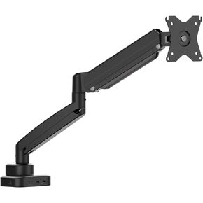 j5create Monitor Mount with 6-in-1 Docking Station, Fully Adjustable Gas Spring Monitor Arm for 17 to 32 inch Screen, Conveniently Set Optimal Angle and Maximize Productivity (JTSA301)