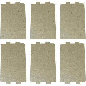 RLECS 6PCS 115 x 65mm Universal Microwave Oven Mica Plate Sheet Repairing Parts Waveguide Cover for Home Kitchen Office Restaurant Microwave Replacement Accessory