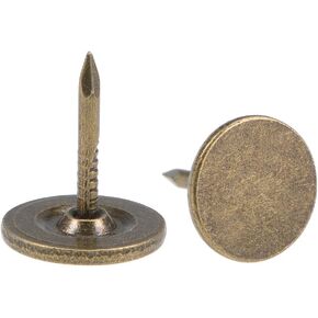 uxcell Upholstery Nails Tacks 11mmx13mm Flat Head Furniture Nails Bronze Tone for Furniture Sofa Headboards, 150 Pcs