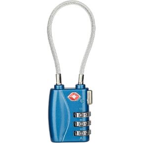 TSA Approved Luggage Locks, 3 Digit Steel Cable Lock，a Wire Rope comgbinaiton Padlock for Travel Baggage, Suitcase, Gym Lockers in Kuwait