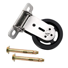 CNQLIS Gym Pulley Blocks,3.46in/90mm Wall Mount Fixed Pulley Wheel Rotation 180 Degree,for Gym Pulley System, Gym Equipment, DIY Home Projects(2 Pcs)