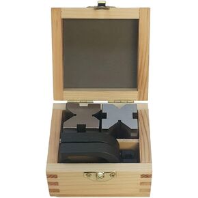 1-5/8'' x 1-1/4'' x 1-1/4'' Precision V Blocks & Clamp Set Steel Gauge Machinist Tool
