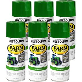 Rust-Oleum 280124-6PK Farm & Implement Spray Paint, 12 oz, JD Green, (Pack of 6)