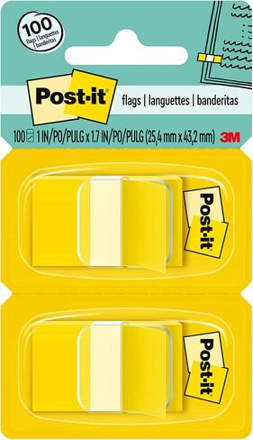 أعلام Post-it، 50/موزع، 2 موزع/عبوة، 1 بوصة عرض، أصفر (680-YW2) in Saudi Arabia