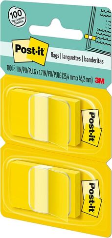 أعلام Post-it، 50/موزع، 2 موزع/عبوة، 1 بوصة عرض، أصفر (680-YW2) in Saudi Arabia