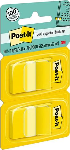 أعلام Post-it، 50/موزع، 2 موزع/عبوة، 1 بوصة عرض، أصفر (680-YW2) in Saudi Arabia