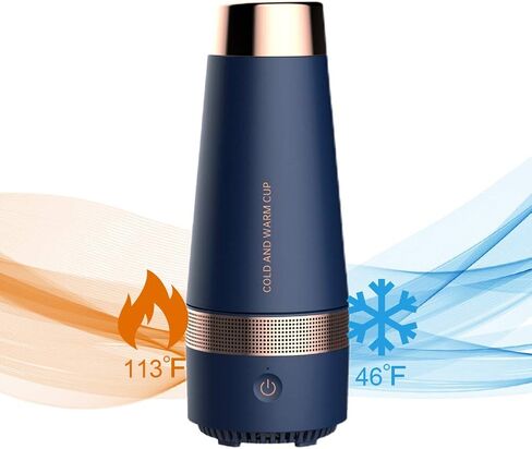 زجاجة مياه كهربائية للتدفئة والتبريد بسعة 46 درجة فهرنهايت - 113 درجة فهرنهايت، كوب سفر ساخن USB سعة 330 مل لتدفئة القهوة للسيارة والمكتب والسفر والتخييم in Kuwait