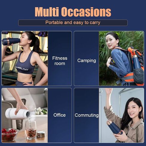 زجاجة مياه كهربائية للتدفئة والتبريد بسعة 46 درجة فهرنهايت - 113 درجة فهرنهايت، كوب سفر ساخن USB سعة 330 مل لتدفئة القهوة للسيارة والمكتب والسفر والتخييم in Kuwait