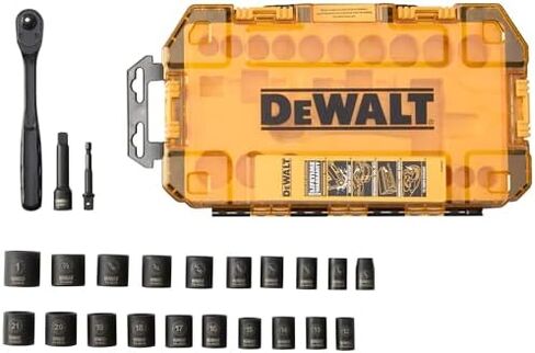 DEWALT DWMT74738 Tough Box 23 PC 3/8" Drive Impact Socket Set in Saudi Arabia