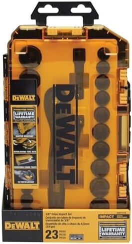 DEWALT DWMT74738 Tough Box 23 PC 3/8" Drive Impact Socket Set in Saudi Arabia