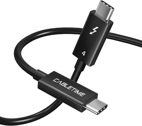 [معتمد من Intel] كابل Thunderbolt 4 بسرعة 40 جيجابت في الثانية/100 واط/5 أمبير، يدعم شاشة 8K/40 جيجابت في الثانية مع جهاز MacBook Pro الجديد، وThinkPad Yoga، وAlienware 17 والمزيد (2.6FT /0.8M) in Saudi Arabia