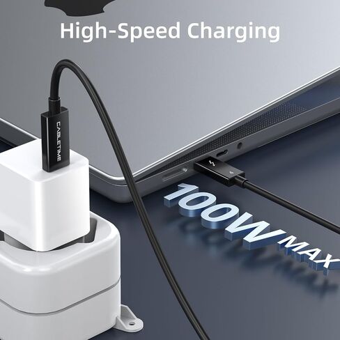 [معتمد من Intel] كابل Thunderbolt 4 بسرعة 40 جيجابت في الثانية/100 واط/5 أمبير، يدعم شاشة 8K/40 جيجابت في الثانية مع جهاز MacBook Pro الجديد، وThinkPad Yoga، وAlienware 17 والمزيد (2.6FT /0.8M) in Saudi Arabia