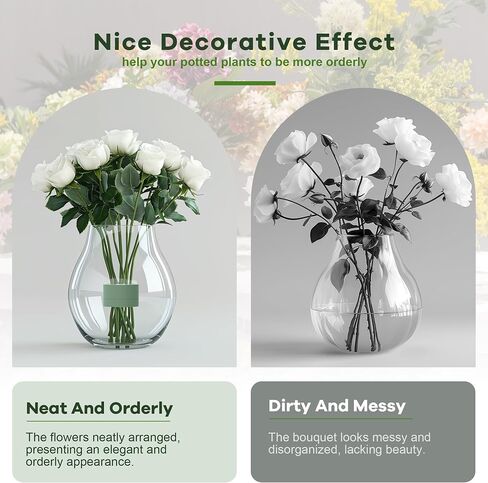 2 Pack Spiral Ikebana Stem Holder for Flowers Vases, Reusable Spiral DIY Bouquet Twister Flower Arrangement Holder (Green, Small+Large) in Saudi Arabia