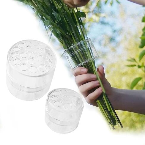 WRSTKET قطعتان من حامل جذعي لترتيب الزهور الحلزونية، حامل دوار لباقة الزهور الحلزونية DIY، حامل قضيب ترتيب الزهور الحلزوني، حامل قضيب لولبي مزهرية (9 و19 فتحة) in Saudi Arabia