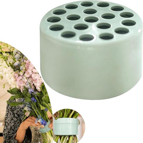WRSTKET قطعتان من حامل جذعي لترتيب الزهور الحلزونية، حامل دوار لباقة الزهور الحلزونية DIY، حامل قضيب ترتيب الزهور الحلزوني، حامل قضيب لولبي مزهرية (9 و19 فتحة) in Saudi Arabia