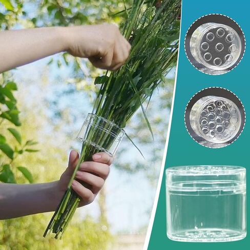 WRSTKET قطعتان من حامل جذعي لترتيب الزهور الحلزونية، حامل دوار لباقة الزهور الحلزونية DIY، حامل قضيب ترتيب الزهور الحلزوني، حامل قضيب لولبي مزهرية (9 و19 فتحة) in Saudi Arabia