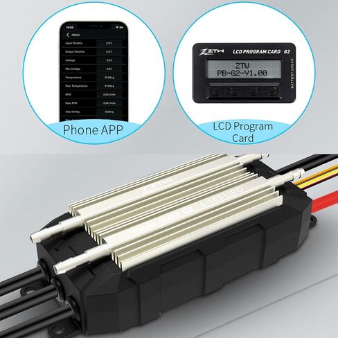 ZTW High Voltage Brushless ESC, 160A 6-14S with XT90 Plug, bi-Directional Control, Waterproof IP67, for Model Boats RC Boats Surfboards hydrofoils in Saudi Arabia