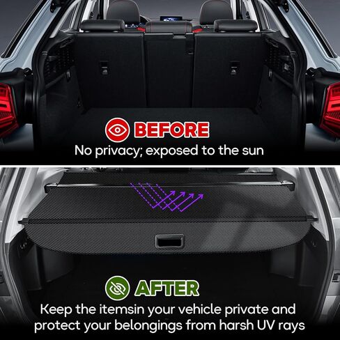 غطاء شحن قابل للسحب من Yumemoo لسيارة لينكولن نوتيلوس 2023-2024، غطاء صندوق السيارة الخلفي متوافق مع غطاء حماية لينكولن نوتيلوس 2023 2024 بدون فجوة ملحقات السيارة باللون الأسود، ألياف الكربون in Kuwait