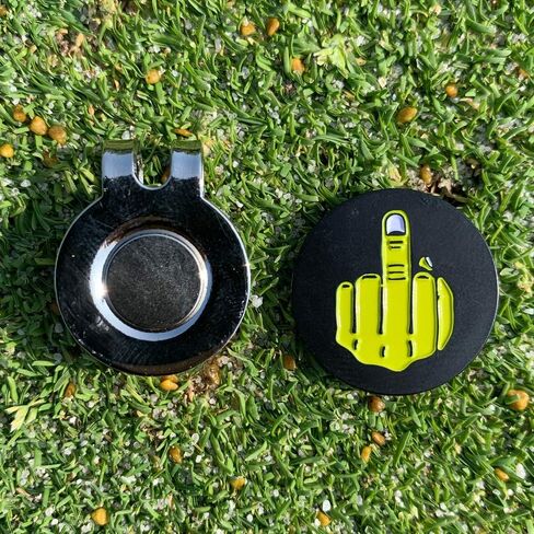 علامة كرة الجولف من ONESHOTGOLF مع مشابك للقبعة للرجال والنساء، يمكن ربطها بسهولة بغطاء الجولف - تقنية المينا الناعمة in Saudi Arabia