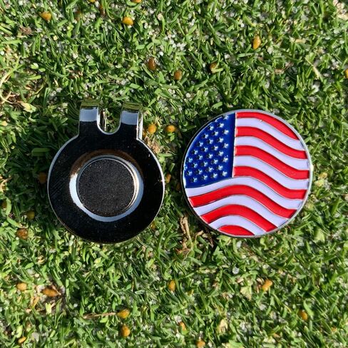 علامة كرة الجولف من ONESHOTGOLF مع مشابك للقبعة للرجال والنساء، يمكن ربطها بسهولة بغطاء الجولف - تقنية المينا الناعمة in Saudi Arabia