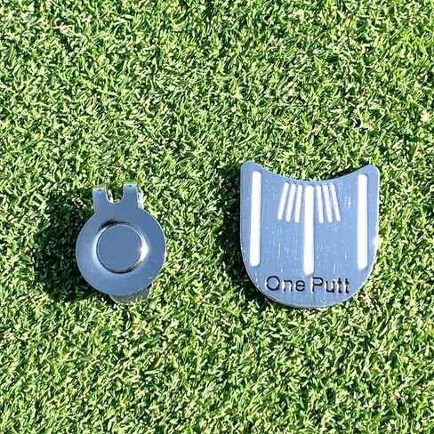علامة كرة الجولف من ONESHOTGOLF مع مشابك للقبعة للرجال والنساء، يمكن ربطها بسهولة بغطاء الجولف - تقنية المينا الناعمة in Saudi Arabia