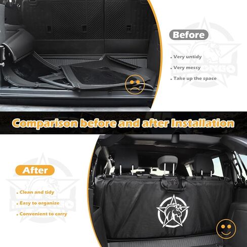 HIBRONGO Soft Top Window Storage Bag Compatible with 2021-2023 Ford Bronco 4Door Soft top Organizer for Rear Window Collection and Protection Seat Back Organizer in Kuwait