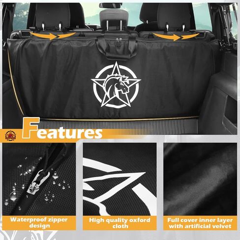 HIBRONGO Soft Top Window Storage Bag Compatible with 2021-2023 Ford Bronco 4Door Soft top Organizer for Rear Window Collection and Protection Seat Back Organizer in Kuwait