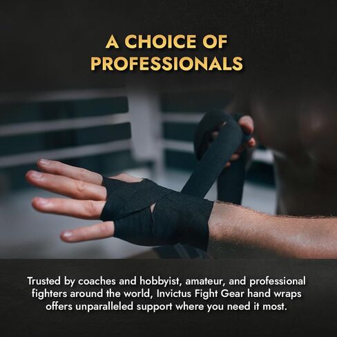 لفافات ملاكمة Invictus Fight Gear مقاس 180 بوصة لفافات يد للرجال والنساء في قفازات الملاكمة التايلاندية كيك بوكسينغ MMA سريعة الأغطية in Kuwait