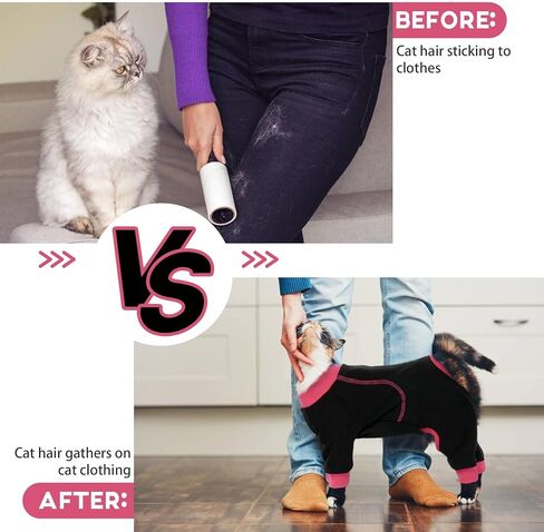 ملابس القطط ذات الشعر اللزج من بوناويت، قمصان نيسيي لمنع تساقط الشعر للقطط فقط، ملابس بيجامات القطط للحيوانات الأليفة، بدلة تعافي القطط للقطط أو الكلاب الصغيرة in Kuwait