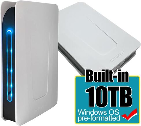 Avolusion PRO-T5 Series USB 3.0 External Hard Drive for WindowsOS Desktop PC/Laptop (White) - 2 Year Warranty (10TB) (Renewed) in Saudi Arabia