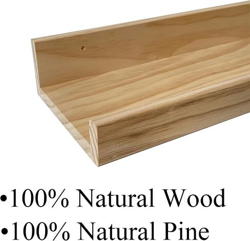 Melantha Floating Wall Shelves for Home Room Decor - Floating Wall Shelf of Deep U Shape; Picture Ledge Wall Mount Shelves for Living Room; Bedroom; Bathroom; Kitchen; Rustic Wood Spice Rack Shelf in Saudi Arabia