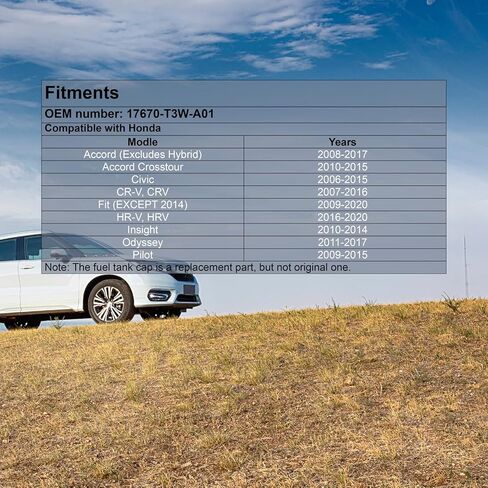 غطاء غاز لسيارة Honda Accord، Civic، Pilot، CRV/CR-V، Crosstour، Fit، Odyssey، Insight، HRV/HR-V، يستبدل 17670T3WA01 in Kuwait