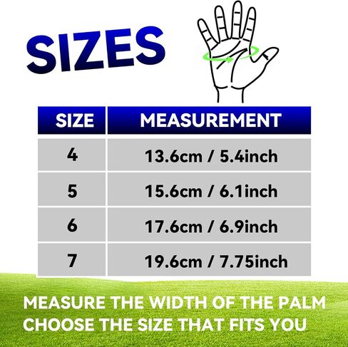 Comeend Goalie Gloves Soccer Goalkeeper Gloves for Kids Boys Children Latex Palm Football Grip Gloves Size 4-7 in Saudi Arabia