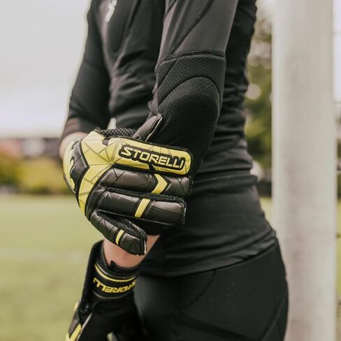 قفازات Storelli Gladiator Challenger 2.0 لحارس المرمى، قفازات حارس مرمى كرة القدم مع أشواك الأصابع، حماية معززة للأصابع واليد in Kuwait
