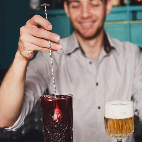 ZPUFAW 2Pcs Mixing Spoons 10-inch Cocktail Mixing Stirrers Bartender Kits Bar Tools Drink Stirrer Bar Spoons in Kuwait