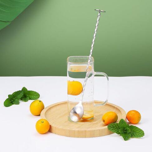ZPUFAW 2Pcs Mixing Spoons 10-inch Cocktail Mixing Stirrers Bartender Kits Bar Tools Drink Stirrer Bar Spoons in Kuwait