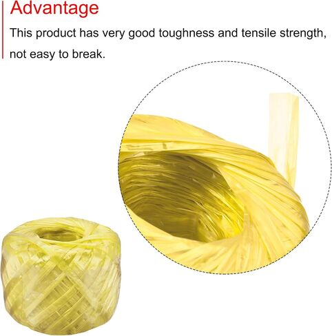 MECCANIXITY Polyester Nylon Plastic Rope Twine Household Bundled for Packing Gardening Craft,150m Length,Yellow in Saudi Arabia