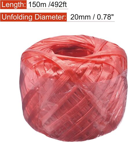 MECCANIXITY Polyester Nylon Plastic Rope Twine Household Bundled for Packing Gardening Craft,150m Length,Yellow in Saudi Arabia