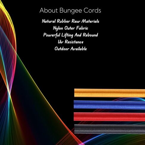 Yuxh Large Hook Bungee Cords 27",Universal Length for 24"-30" Bungee Cords with Hooks,4 Pcs Blue in Kuwait