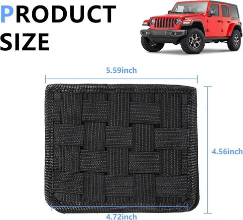 لوحة مولي منظم وحدة التحكم المركزية من sukemichi لسيارة Jeep JL، لوحة تنظيم الفيلكرو مسند الذراع التكتيكي حزام تخزين حامل حقيبة الحقيبة لملحقات Jeep Wrangler JL، متعددة الأغراض in Saudi Arabia