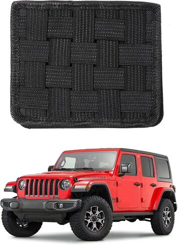 لوحة مولي منظم وحدة التحكم المركزية من sukemichi لسيارة Jeep JL، لوحة تنظيم الفيلكرو مسند الذراع التكتيكي حزام تخزين حامل حقيبة الحقيبة لملحقات Jeep Wrangler JL، متعددة الأغراض in Saudi Arabia