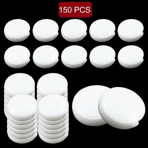 Hitefu 150PCS Screw Cap Covers, Plastic Screw Caps White Screw Covers, Folding Screw Head Covers for Screw Decoration Protection(White) in Saudi Arabia