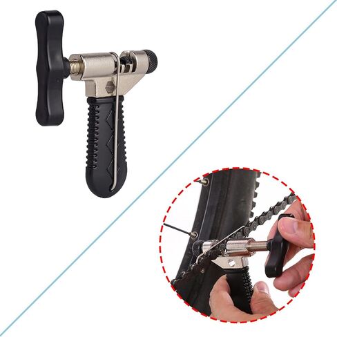 أداة سلسلة الدراجة من COTOUXKER، أداة سلسلة الدراجات مع قاطع سلسلة ذو طيات رئيسية ومدقق سلسلة لإصلاح إزالة وصلات سلسلة الدراجة in Kuwait