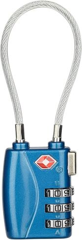 TSA Approved Luggage Locks, 3 Digit Steel Cable Lock，a Wire Rope comgbinaiton Padlock for Travel Baggage, Suitcase, Gym Lockers in Kuwait